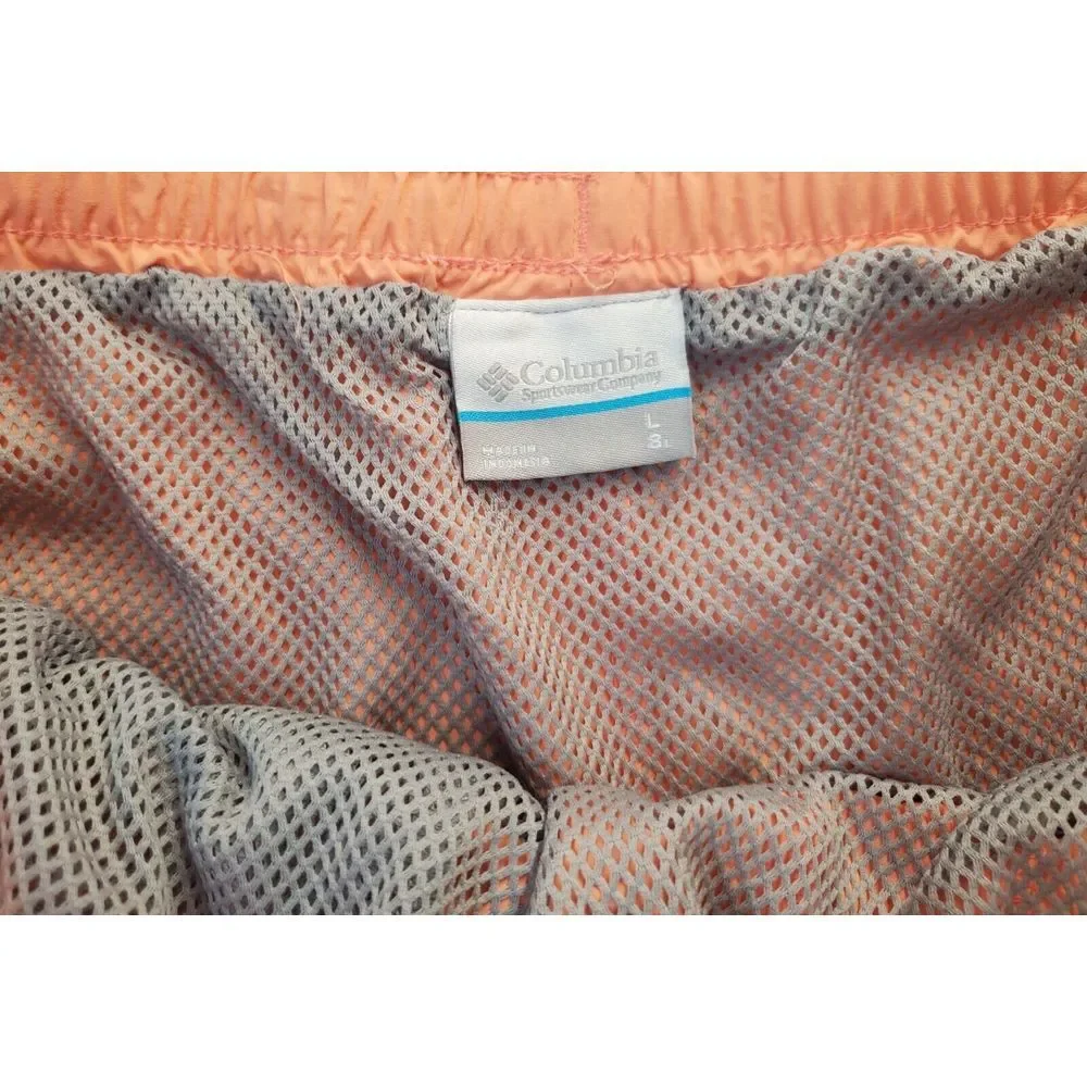 Columbia Mens Omni-Shade AM0757 Drawstring Water Shorts Coral L Never Worn W/Tag
